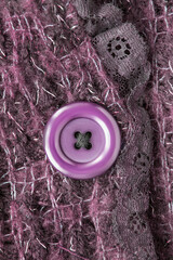 Wall Mural - Purple button closeup