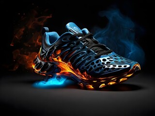 Wall Mural - A pair of football boots, soccer shoes, soccer training sneakers, abstract