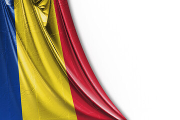 Romania flag on transparent background.