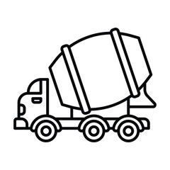 Mixer cement truck icon vector on trendy design