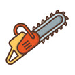 © Muhammad - Chain saw icon vector illustration on trendy design