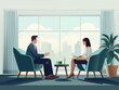 © UD Family - Mental Health Support: Therapist Offering Guidance and Counseling to Enhance Emotional Well-being in a Professional Consultation.