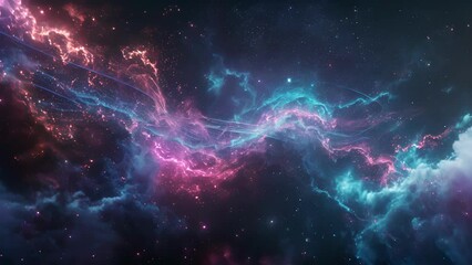 Wall Mural - in an otherworldly performance equalizer bars sway and dip to an ethereal beat bringing a cosmic ene