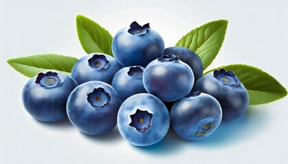 Canvas Print - blueberries isolated on a background