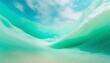 a tranquil union of mint green and seafoam blue abstract shape 