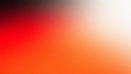 Wall Mural - red orange white black grainy gradient background abstract banner poster backdrop design glowing noise texture effect