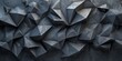 Abstract 3d texture, black concrete cement wall background, faceted texture, macro panorama, wide panoramic geometric wallpaper, Generative AI