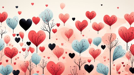 Wall Mural - Valentine's Day heart background