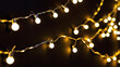 Christmas lights on a dark background. fairy lights
