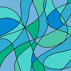 Wall Mural - abstract on curve line wave style seamless pattern. creative blue colorful seamless design backgroun