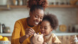 © mattegg - Woman and Child Observing a Piggy Bank