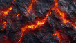 © fajrulisme - Lava texture fire background rock volcano magma molten hell hot flow flame pattern seamless. Earth lava crack volcanic texture ground fire burn explosion stone liquid black red inferno planet relief
