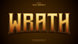© OreNyee - decorative editable golden wrath text effect vector design