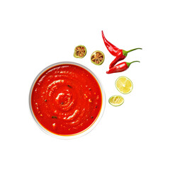 Wall Mural - tomato ketchup and mustard on transparent background, clipping path,png, 