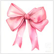 © Oksana_Latysheva - Pink bow watercolor illustration isolated on white background
