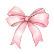 © Oksana_Latysheva - Pink bow watercolor illustration isolated on white background
