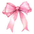 © Oksana_Latysheva - Pink bow watercolor illustration isolated on white background
