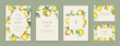 Wedding Invitation Card Design, LEMON branches and fruits Wedding Invite
