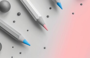 Colorful pencils on white background. Back to school concept