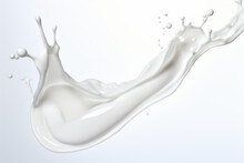 Milk Splash Is Shown In This Image, With Bubbles Coming Out Of It.
