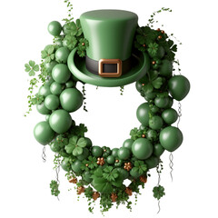 Saint Patrick's Day festive Graphics on a White Background.