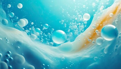 Wall Mural - liquid wallpaper abstract 3d background with paint bubbles flow wave