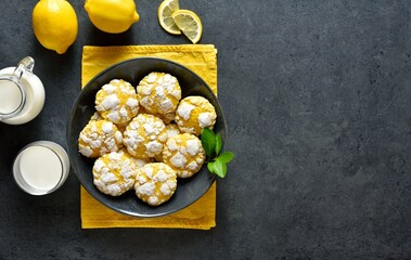 Wall Mural - Lemon crinkle cookies