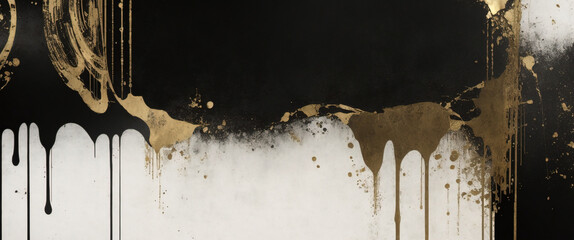 gold black paint wall texture. black and gold, abstract grunge background. Abstract artistic background. Black and gold painting background. black and gold grunge. 