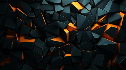 Modern abstract digital 3D background, dark colors with lights - Futuristic wallpaper