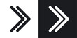 Right arrow icon designed in a line style on white background.