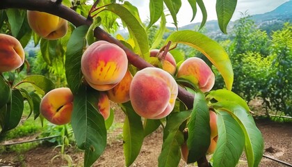 Wall Mural - ripe peaches