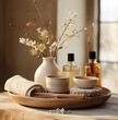 © Aleksandr - The source of luxury: a tray of luxury care products in the bathroom