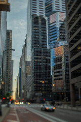 Wall Mural - city of chicago skyline and street scenes