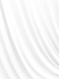 Fototapeta  - wrinkles pattern white cloth smooth wavy abstract for background
