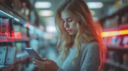 Aufkleber - An energetic businesswoman using modern technologies, a student using an iPad and a mobile smart phone, a business concept, a selective focus, and a vintage color palette