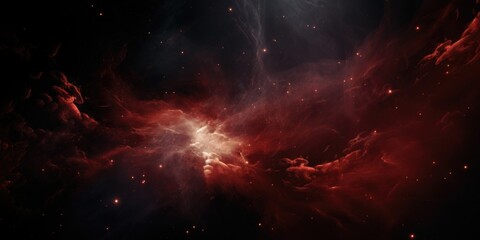 Wall Mural - a captivating image of a red nebula with a star at its center. perfect for space enthusiasts and tho