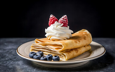 Canvas Print - Capture the essence of Crepes in a mouthwatering food photography shot