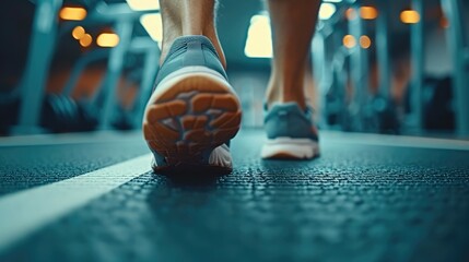 Canvas Print - Close up, Rehabilitating his ankle after injury, Rear view shot of man ankle during a workout. Generative AI.