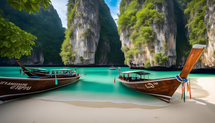 Wall Mural - boat on the beach