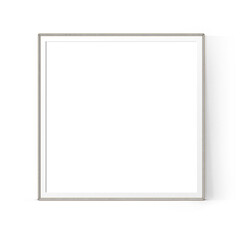 Wall Mural - Empty various style of silver photo wall frame isolated on plain background ,suitable for your asset elements.
