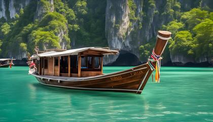 Wall Mural - thai boat