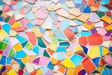 Fototapeta Młodzieżowe - macro shot of colorful mosaic tile texture
