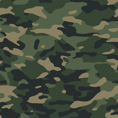 Wall Mural - Camouflage pattern, seamless camo, military pattern 