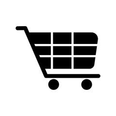 Poster - shopping cart icon on white background