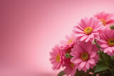 Fototapeta Kwiaty - Vibrant pink flowers in a lovely bouquet on a pink background for special occasions.