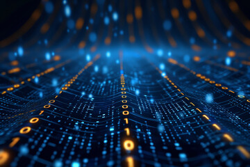 abstract technology background, binary code matrix, network hi-speed