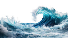 Massive Blue Wave Surges In The Middle Of The Ocean