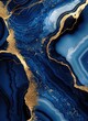 Realistic blue marble texture, creative banner background luxury with gold 