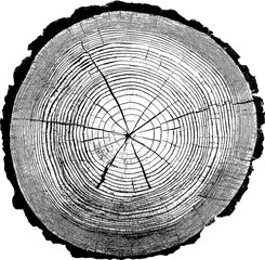 Wall Mural - Tree rings texture