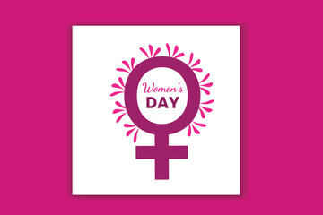 Wall Mural - women's Day social media post, women's Day banner design

